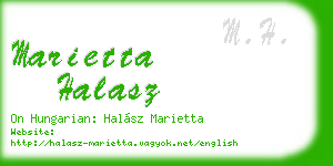 marietta halasz business card